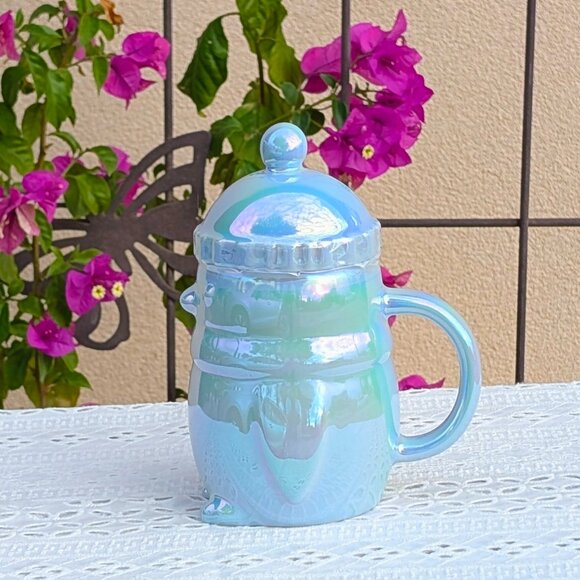 🐧 2025 Starbucks Chapter 2 Holiday Blue Iridescent Penguin Cup with Lid. NWT - Picture 3 of 9